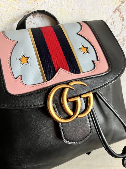 Кожаный рюкзак Gucci оригинал номерной в идеальном состоянии
