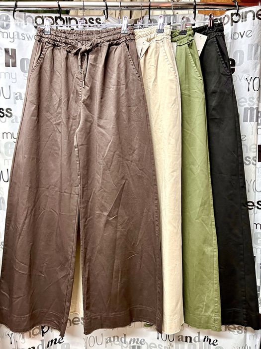 Брюки палаццо, хлопок , Италия S-XL