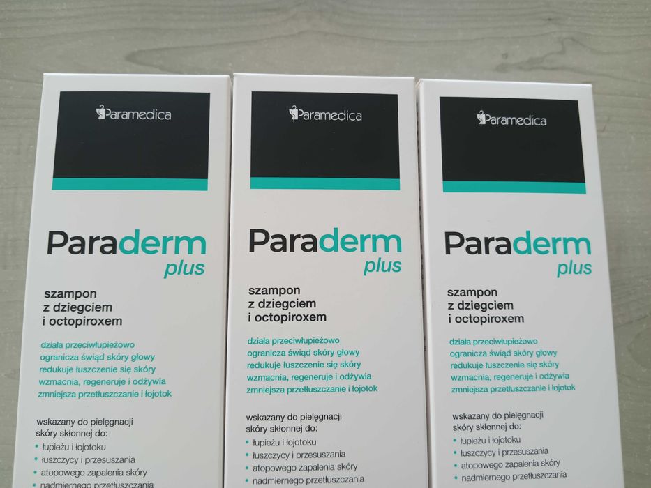 Paraderm Plus szampon przeciwłupieżowy 3 sztuki