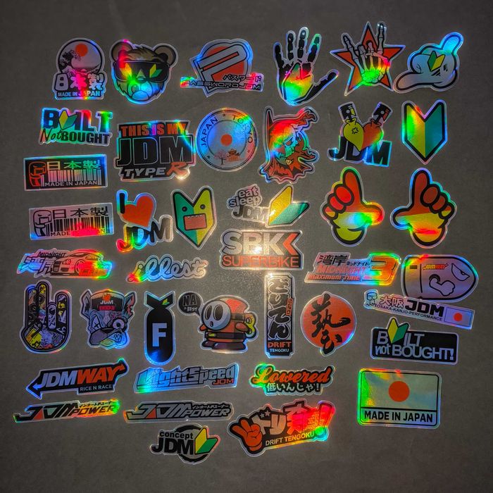 40 Autocolantes Stickers Motard Brilhantes