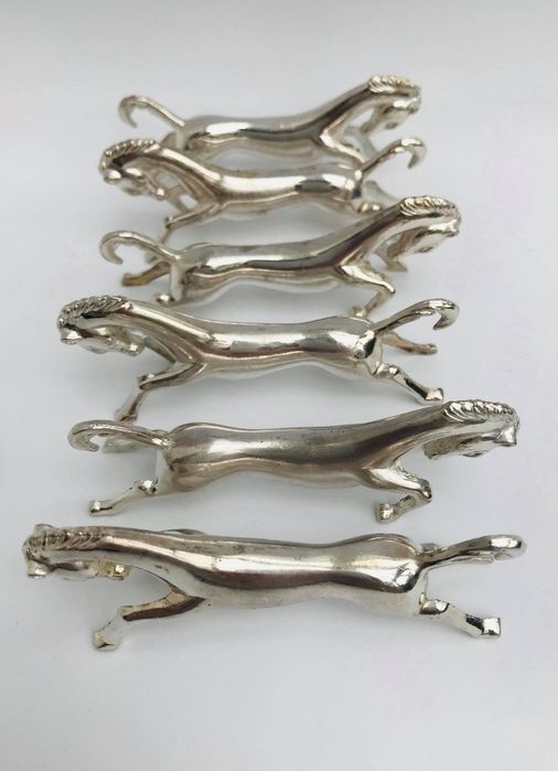 suporte para facas, porta-facas, conjunto de 6 peças de metal banhado