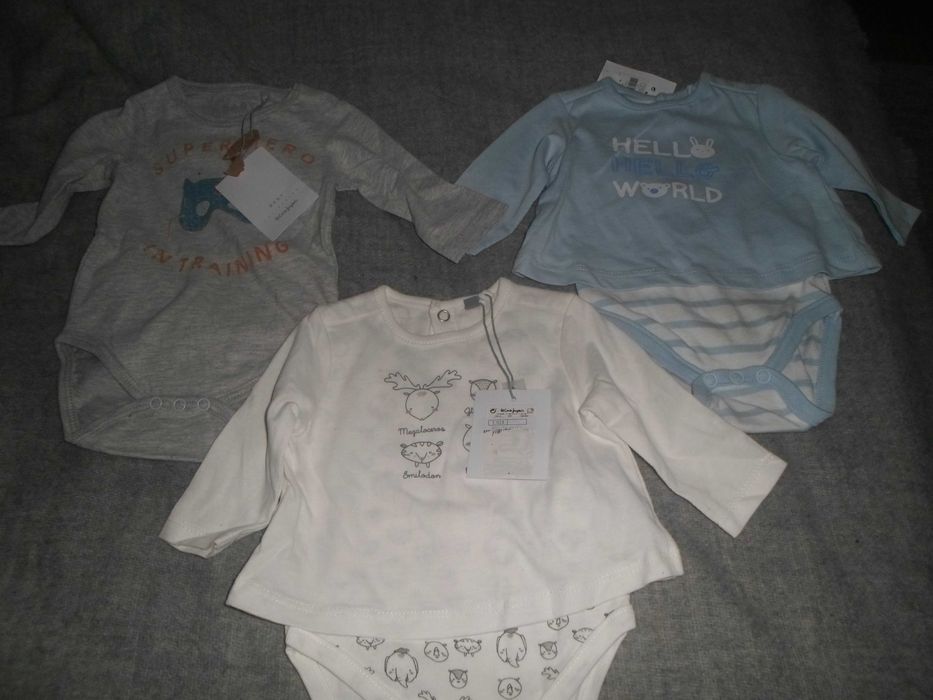 3  BODYS novos com etiqueta