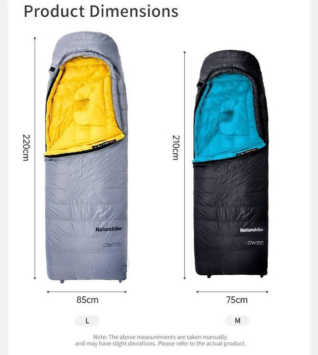 Naturehike CW400 700 1000  Пуховий спальник