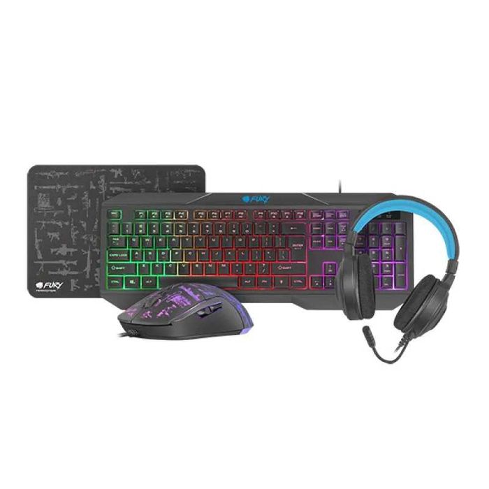 Kit Gaming Fury ThunderStreak 3.0 – Teclado, Rato, Headset e Tapete