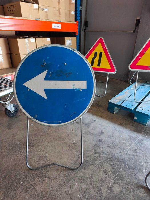Sinais trânsito obras