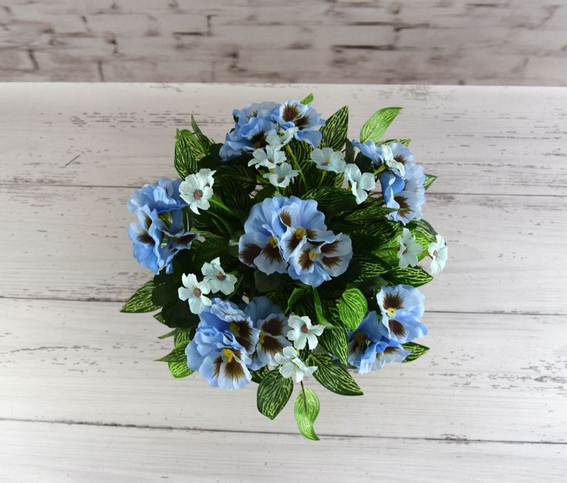 Stroik dekoracja na pomnik kwiaty sztuczne kwiatki wiosenne  SM73