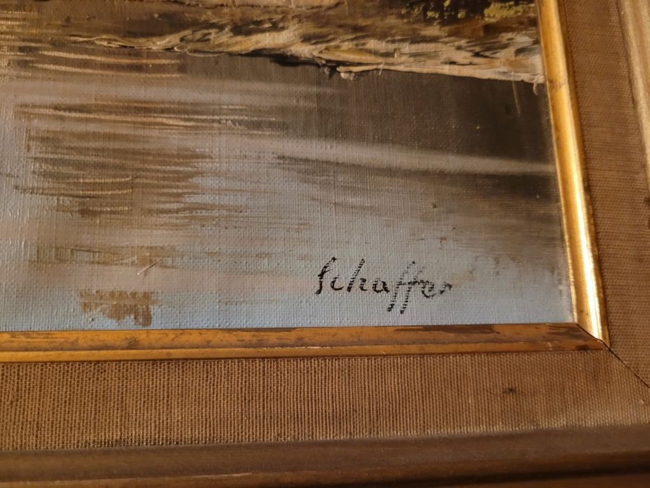 Obraz olejny na płótnie. Schaffer oryginalny .