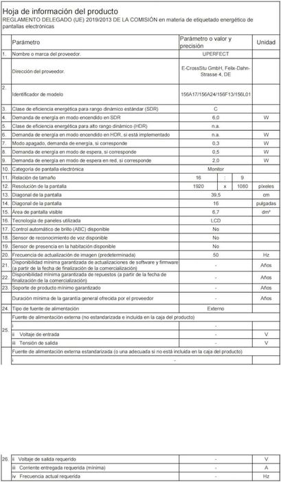 Monitor Portátil UPERFECT 4K 15.6" - Ecrã UHD IPS