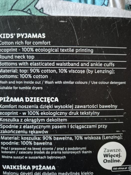 Pokemon nowa  piżama dziecięca 98/104