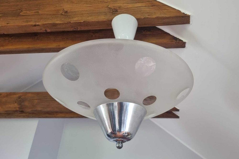 Lampa Żyrandol Bauhaus Franta Anyż Napako Czechosłowacja Mid Century