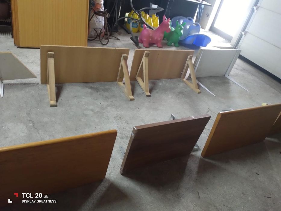 Conjunto De Sete Prateleiras E Uma De Canto Com Suportes