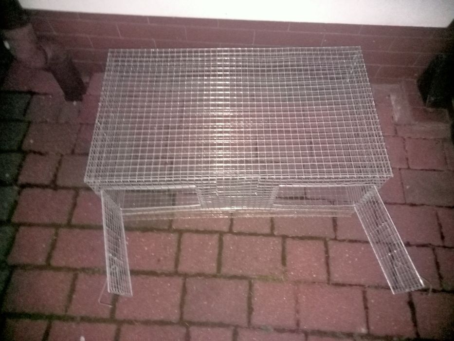 Klatka HODOWLANA aluminium ocynk podwójna  króliki PRZEPIÓRKI drób