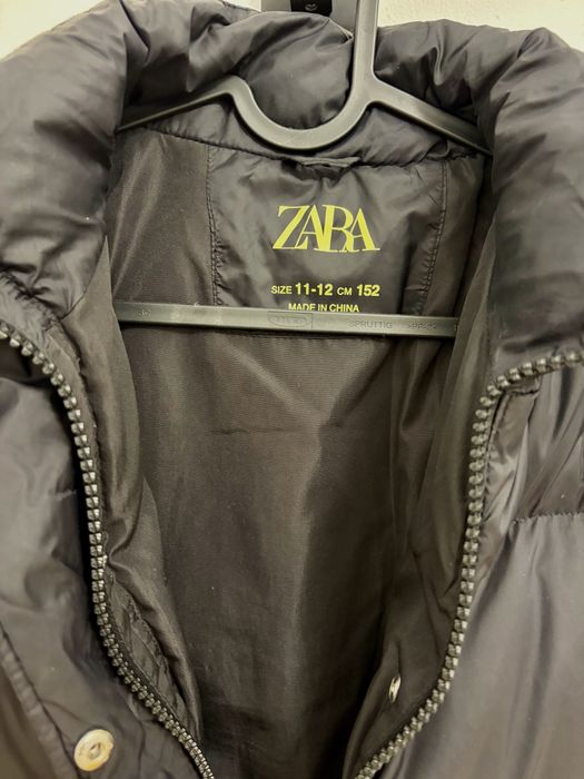 Куртка / пуховик Zara розмір 152 (11-12 років) чорна