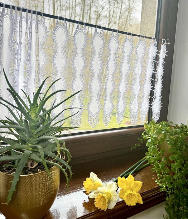 Zazdrostka Gipiura Biała Panel Firana Do pokoju Do Kuchni wys 60cm