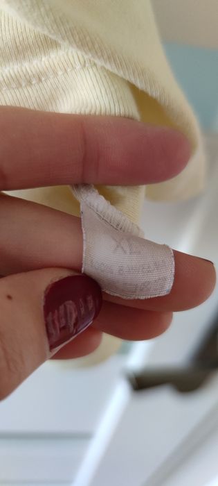 Bawełniana jasnożółta bluzka top podkoszulek XL 42 14 cotton