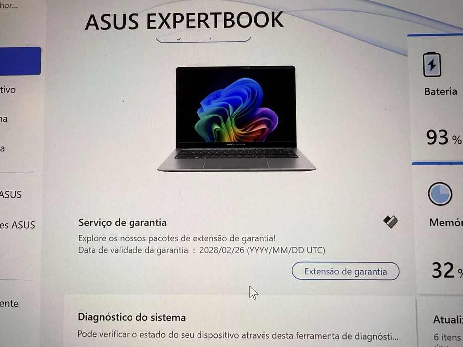 Portatil Asus CPU com IA de ultima geracao com garantia