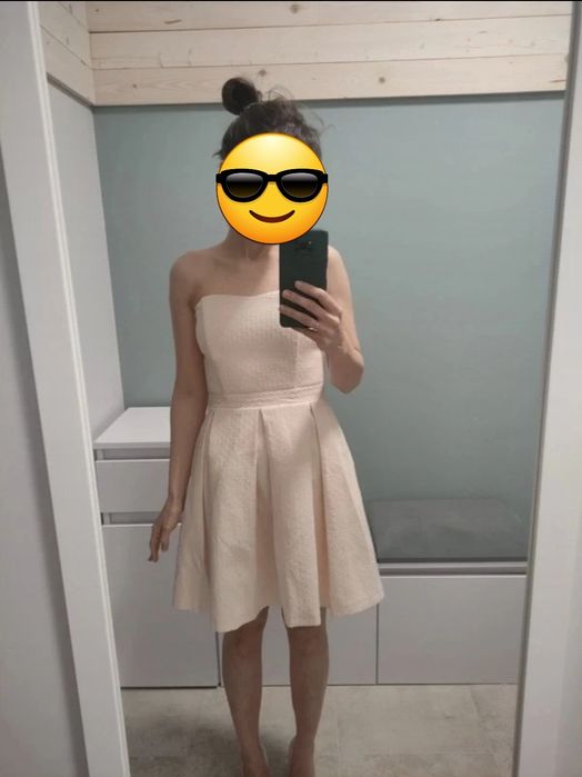 Sukienka pudrowy róż, Koton, r. XS (34)