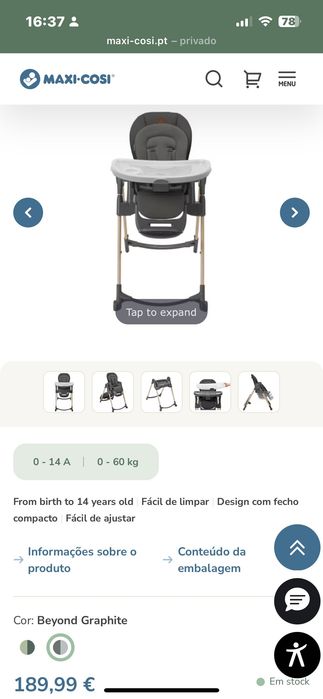 Cadeira refeição Máxi cose