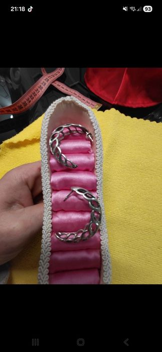 Kolczyki stara biżuteria srebro