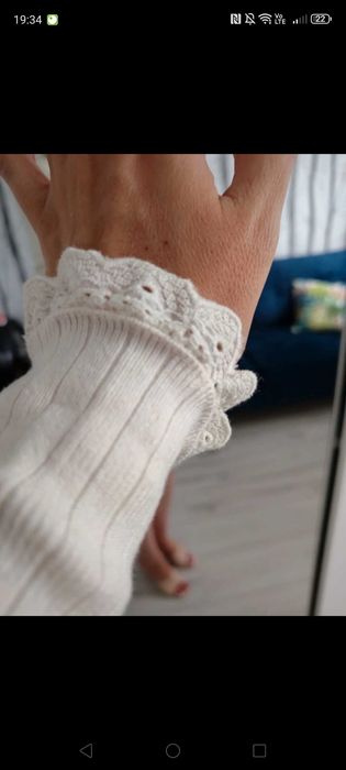 Sukienka beż nowa prążek xs s