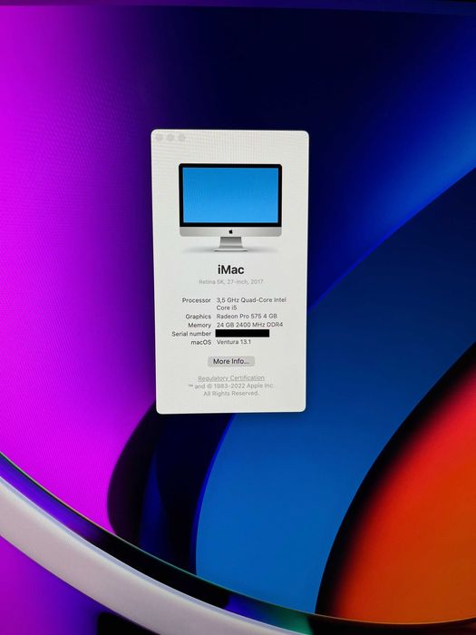 iMac retina 5k, 27'' 2017 usado + teclado + rato + airpods