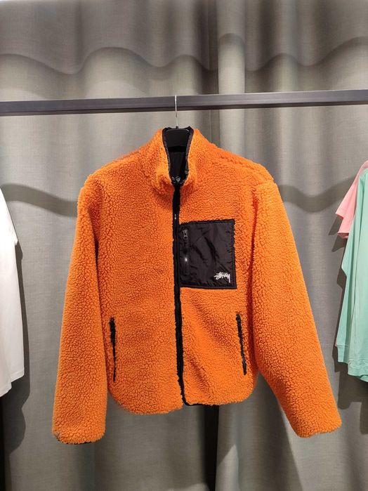 Куртка двостороння STUSSY 8 Ball Sherpa Jacket Orange