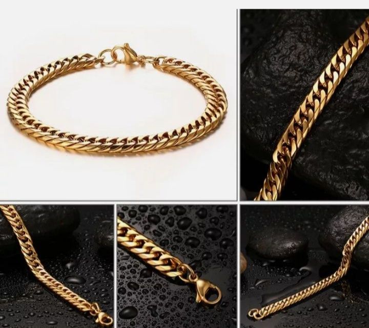 Pulseira de aço dourada