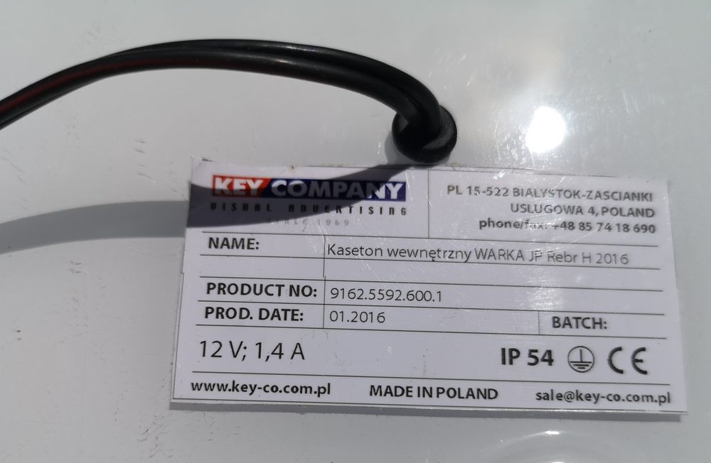 Nowy Neon Warka do wewnątrz