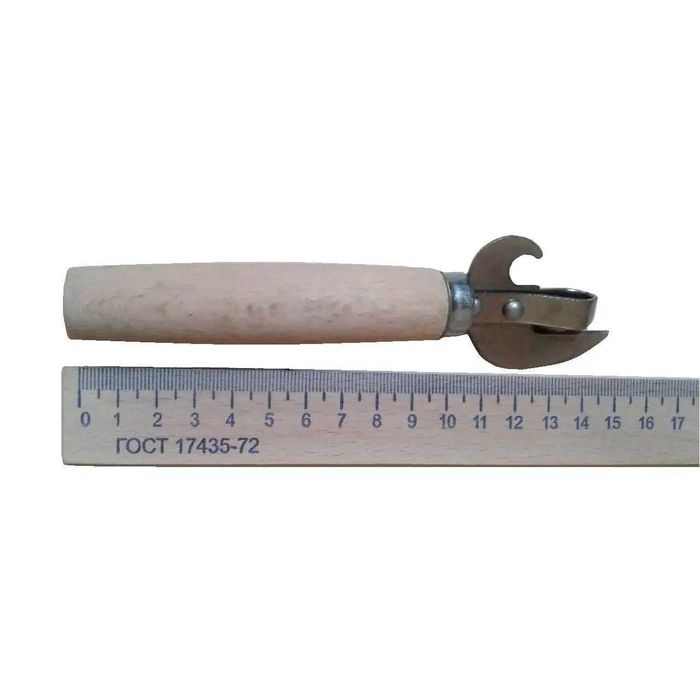 Открывалка , консервный нож с деревянной ручкой для банок и бутылок