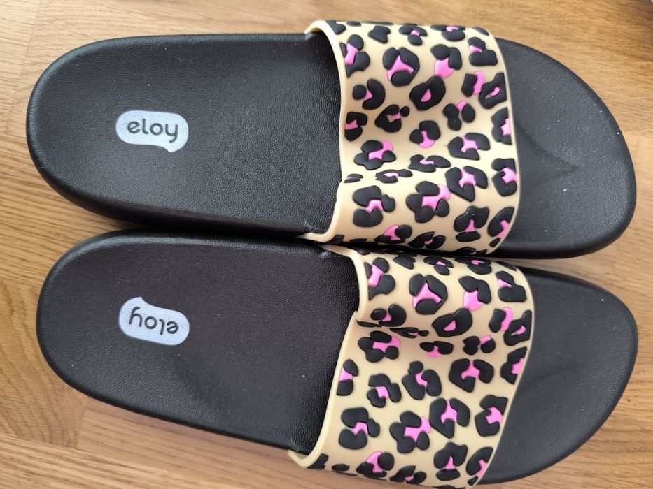 Zestaw torba+klapki panterka