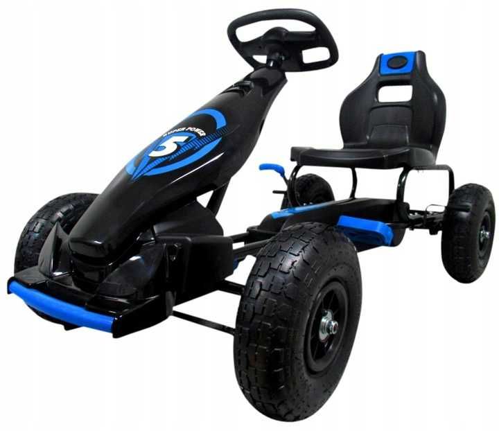 Gokart VG8r na pedała pompowane koła hamulec ręczny niebieski