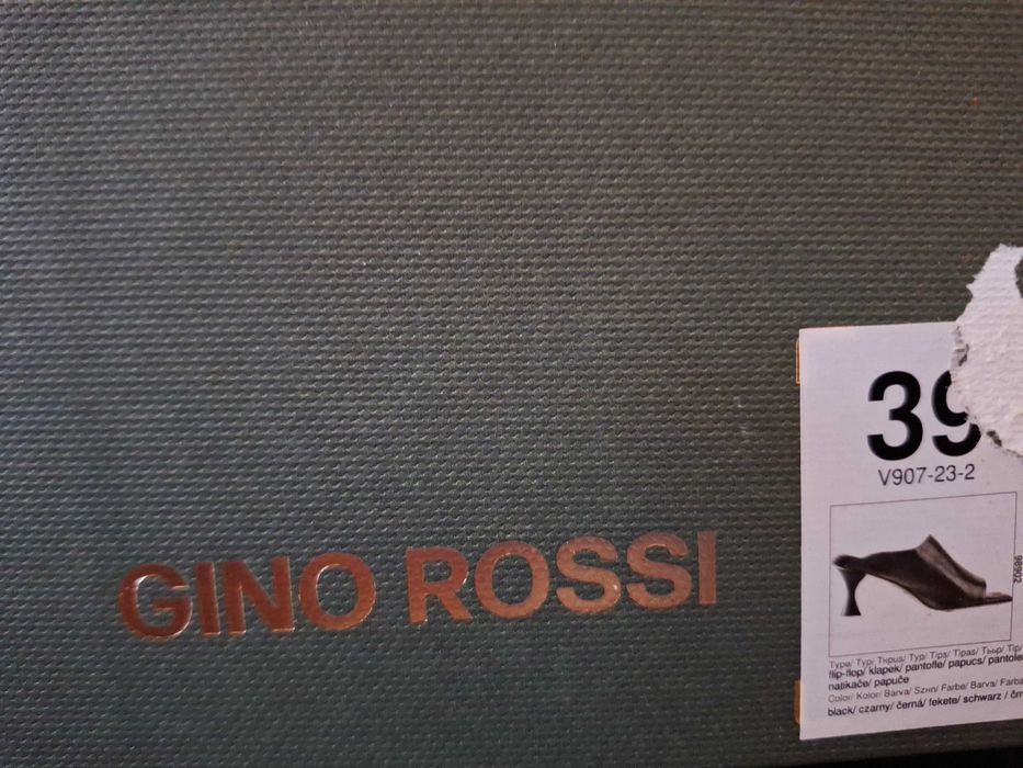 Gino Rossi klapki na obcasie 39 czarne
