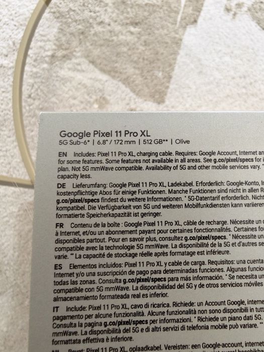Zestaw Google Pixel 11 pro XL 16/512GB + Pixel Watch 5 45mm
