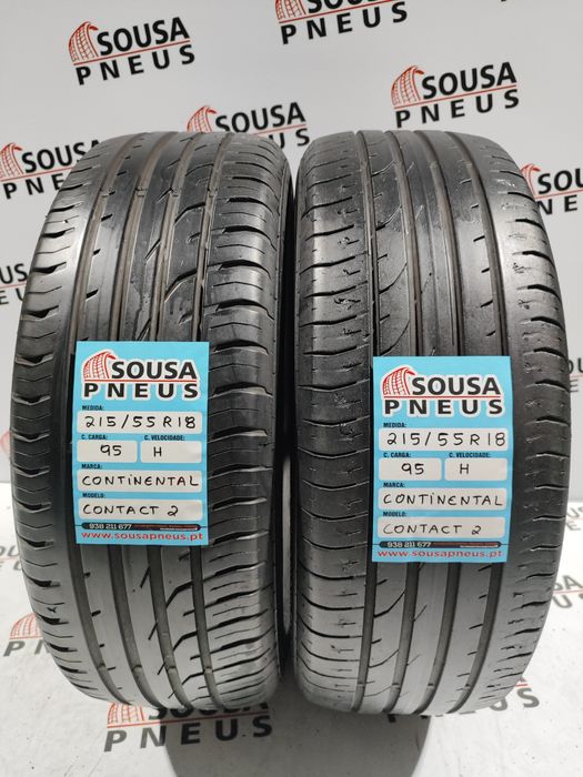 2 pneus semi novos continental 215-55R18- Oferta dos Portes  - Oferta