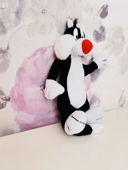 Maskotka kinder niespodzianka Maxi kot Sylwester, vintage