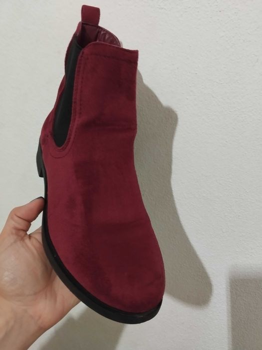 Botas camurça bordeaux