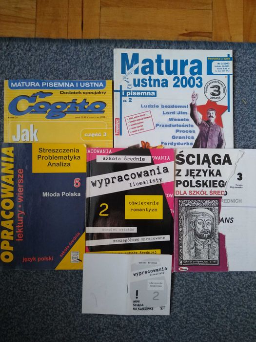 Książki wypracowania ściągi matura z polskiego