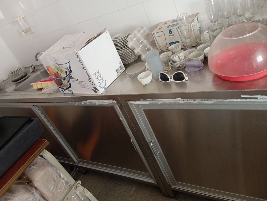 3 bancadas em inox
