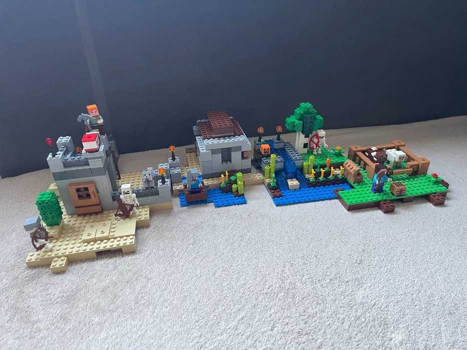LEGO Minecraft 21121 Pustynne stanowisko i Minecraft 21114 Farma