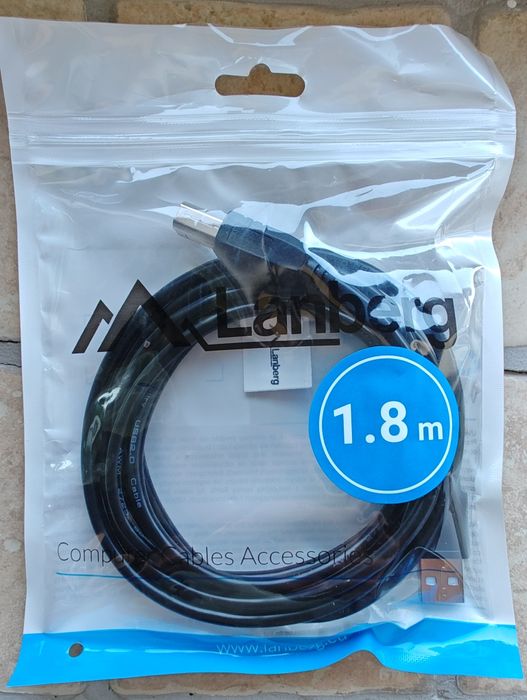 Kabel USB Lanberg USB-A do USB-B 2.0 – 1.8 m (nowy)
