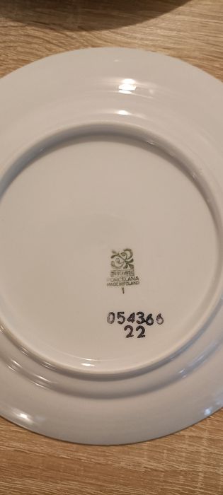 Porcelana Włocławek Bulionowki z talerzykami Zastawa  PRL Vintage Retr