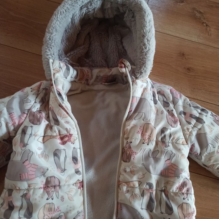 Zimowa kurtka 110 wzór zwierzątka