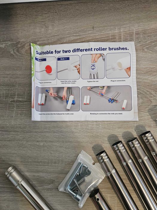 Zestaw do malowania – kij teleskopowy 204 cm + 3 wałki