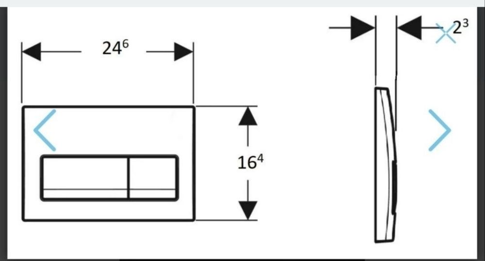 Geberit Delta50 - Przycisk spłukiwania, chromowy