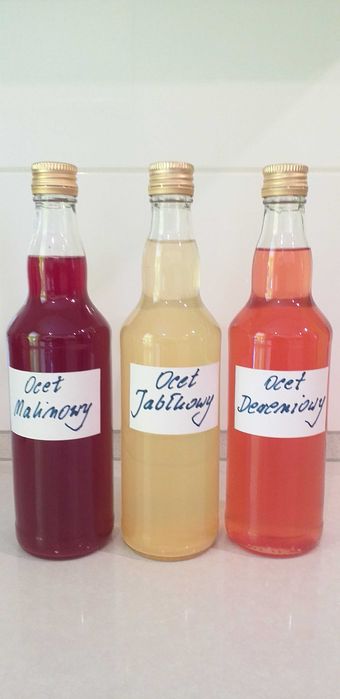 Żywe octy. Różne smaki. 0,5 l,
