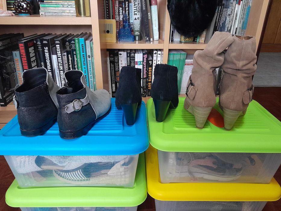 Botas de cano baixo, tam. 37