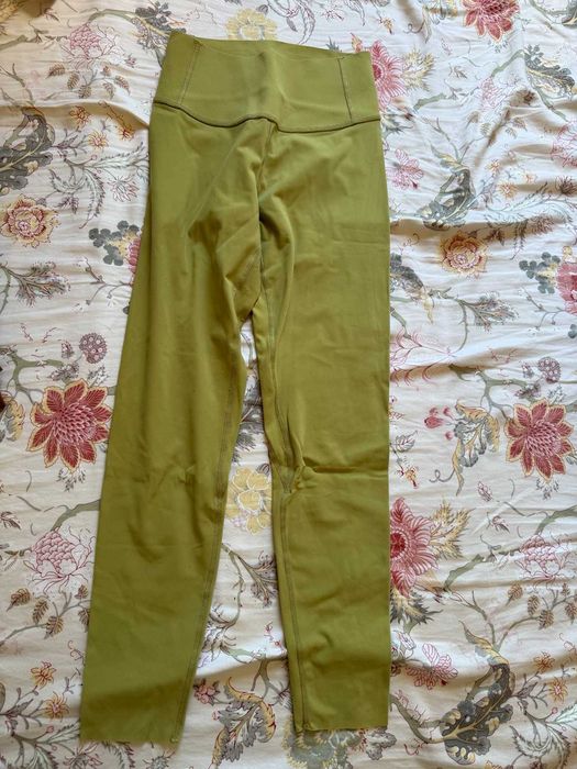 Leggings cintura alta verde oliva Yoga Fitness High-Waisted Olive Green Leggings