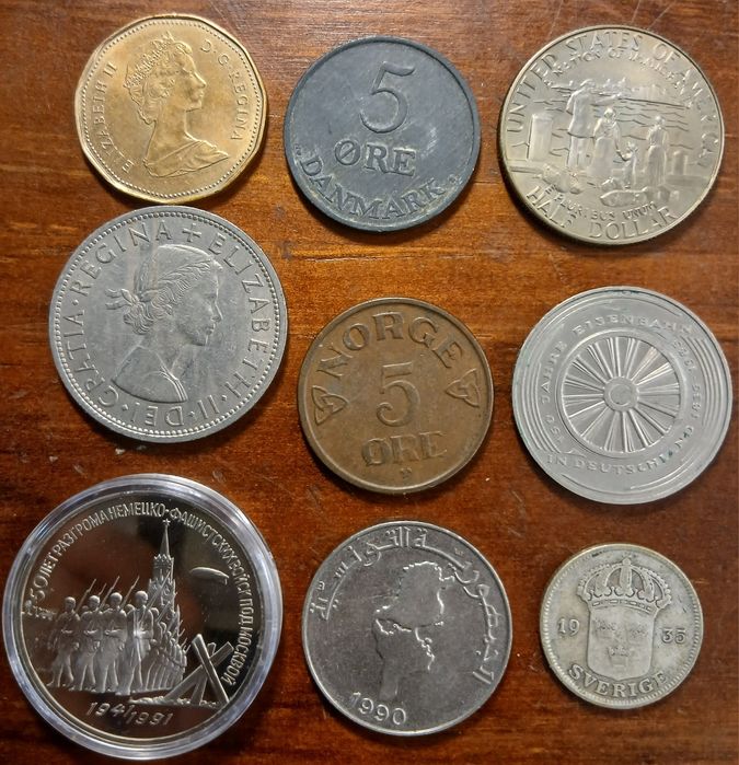 Moedas estrangeiras antigas