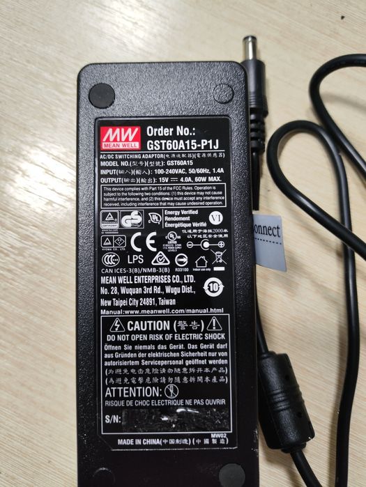 Новий Блок Живлення [ 15V 4A 60W ] Mean Well