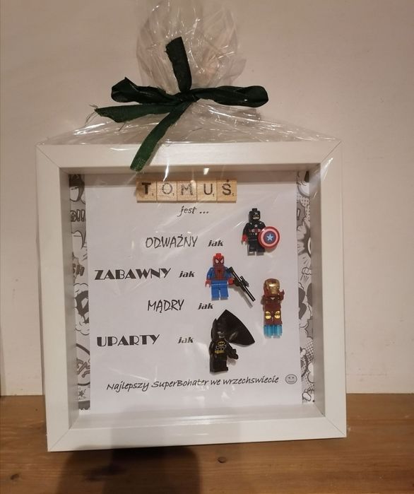 Ramka dzień ojca prezent dla Taty figurki lego ludziki Marvel Avenges